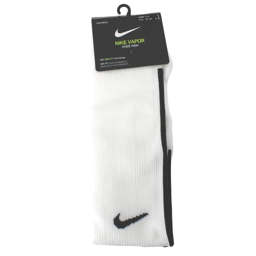Nike Vapor Women's Football Cushioned Knee High White Socks (1-Pair), Size 4-6 - Picture 2 of 3